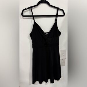 miami Black V-Neck Mini Dress